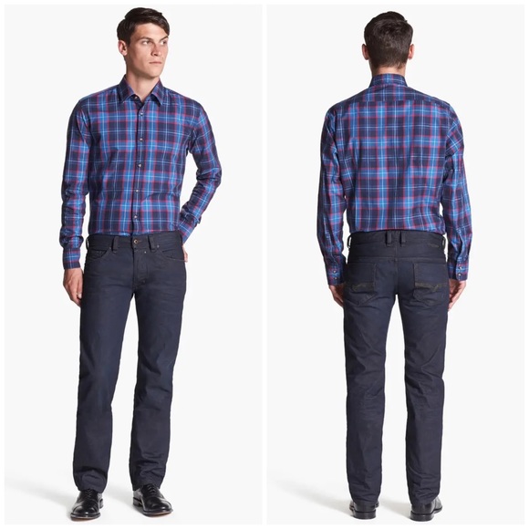 HUGO BOSS 'Lucas' Regular Fit Plaid Sport Shirt - Picture 2 of 8